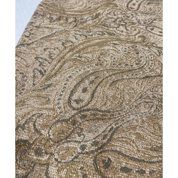 Set 4 Valances Luxury Window Treatments Short Curtains Tan Tassels Tapestry - Picture 3 of 6